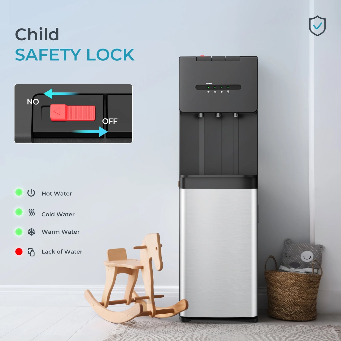 SIMZLIFE Self Cleaning Commercial Water Boiler Electric Dispenser Fast Heating Cooling With UV Lights for Coffee Tea Restaurant
