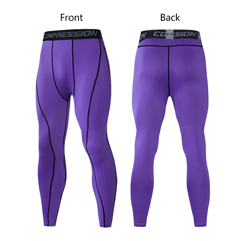 Men's Compression Pants Cycling Running Basketball Soccer Elasticity Sweatpants Fitness Tights Legging Trousers Rash Guard Gym