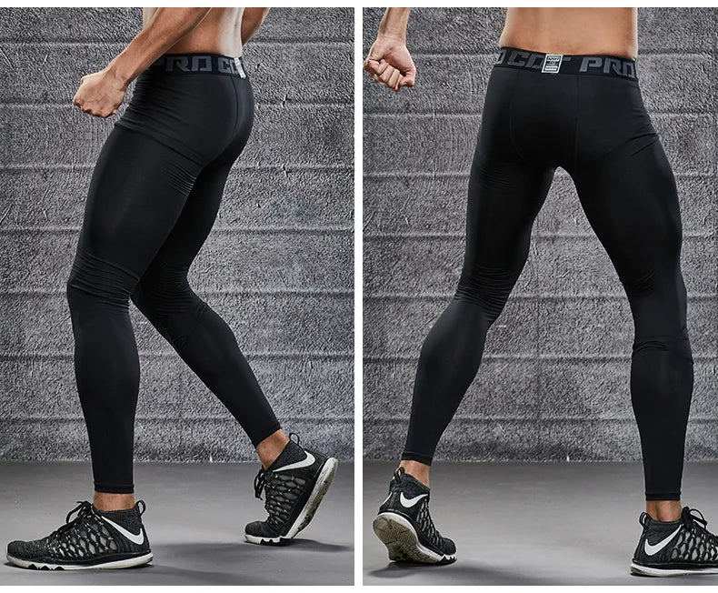Men's Compression Pants Cycling Running Basketball Soccer Elasticity Sweatpants Fitness Tights Legging Trousers Rash Guard Gym