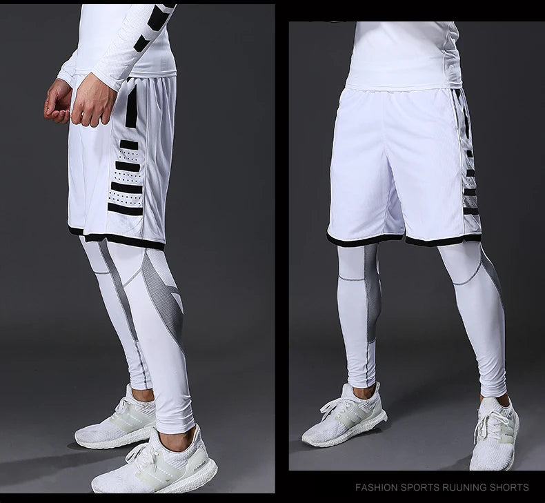 Men's Compression Pants Cycling Running Basketball Soccer Elasticity Sweatpants Fitness Tights Legging Trousers Rash Guard Gym