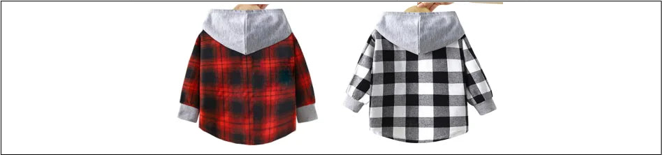 Spring Children Boys Spiderman Plaid Shirts Cartoon Casual Toddler Kid Boy Mickey Hooded Shirts Loose Long Sleeve Baby Boy Top
