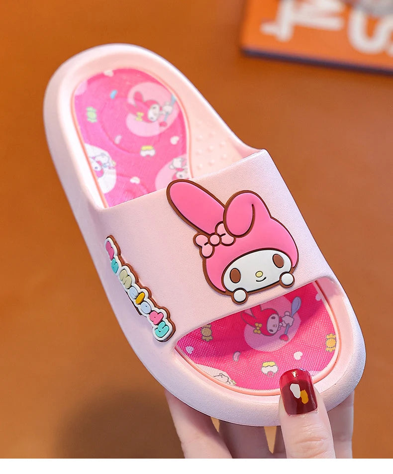 Children's slippers for summer, girls' indoor bathing, anti slip baby home, boys' straight drag