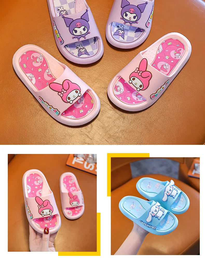 Children's slippers for summer, girls' indoor bathing, anti slip baby home, boys' straight drag