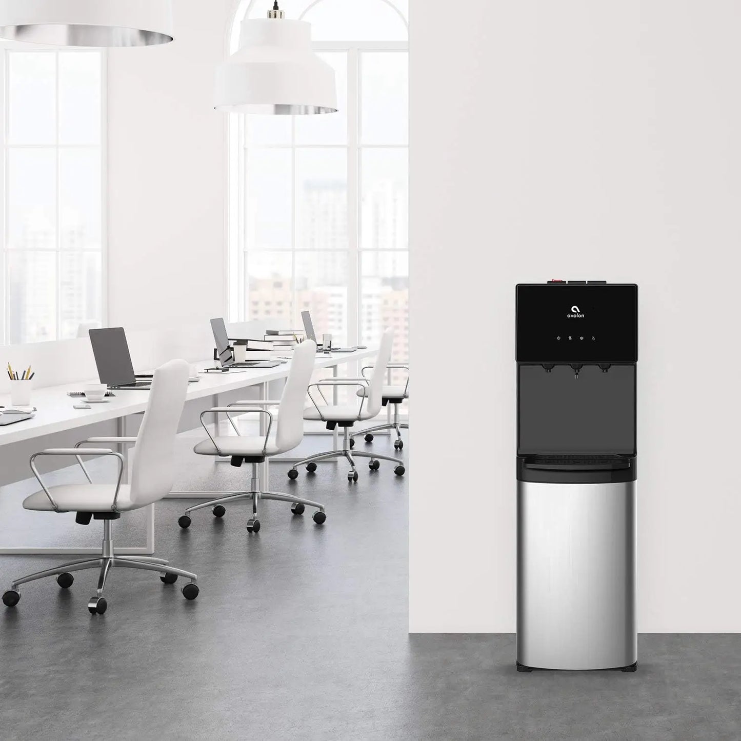 Avalon Bottom Loading Water Cooler Water Dispenser with BioGuard- 3 Temperature Settings - Hot, Cold & Room Water, Durable