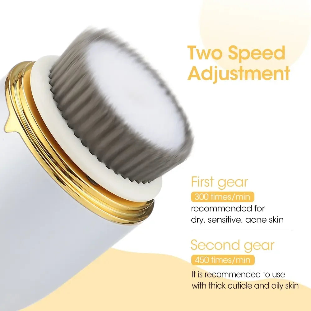 3 IN 1 Ultrasonic Facial Cleaner Pore Face Skin Care Massager Electric Face Cleansing Brush Blackhead Remover Facial Clean Brush