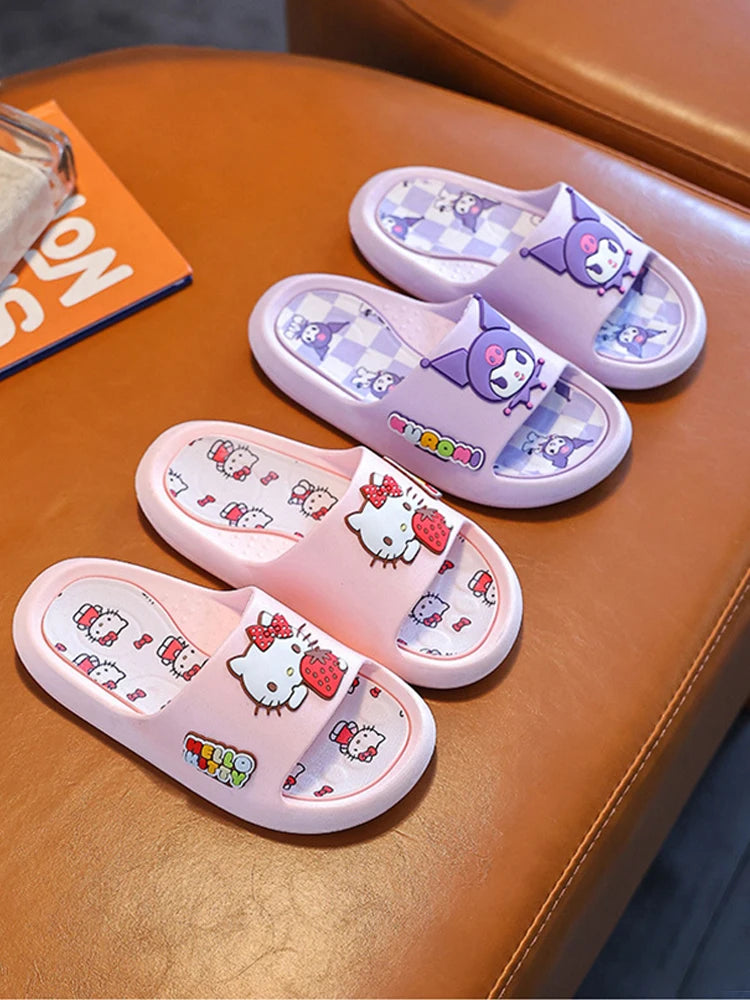 Children's slippers for summer, girls' indoor bathing, anti slip baby home, boys' straight drag