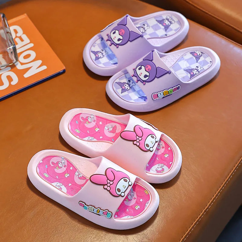 Children's slippers for summer, girls' indoor bathing, anti slip baby home, boys' straight drag