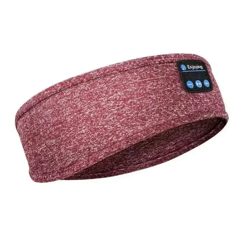 Bluetooth Sleeping Headphones Sports Headband Thin Soft Elastic Comfortable Wireless Music Earphones Eye Mask for Side Sleeper