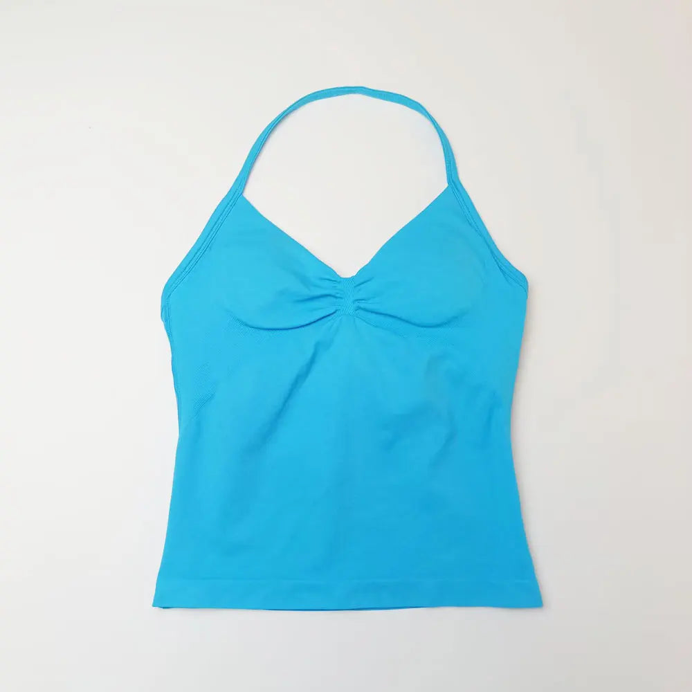 HGC Impact Longline Strappy Top Sports Yoga Vest Underwear Women's Fitness Top Gym Beautiful Back Bra Running Workout Halter