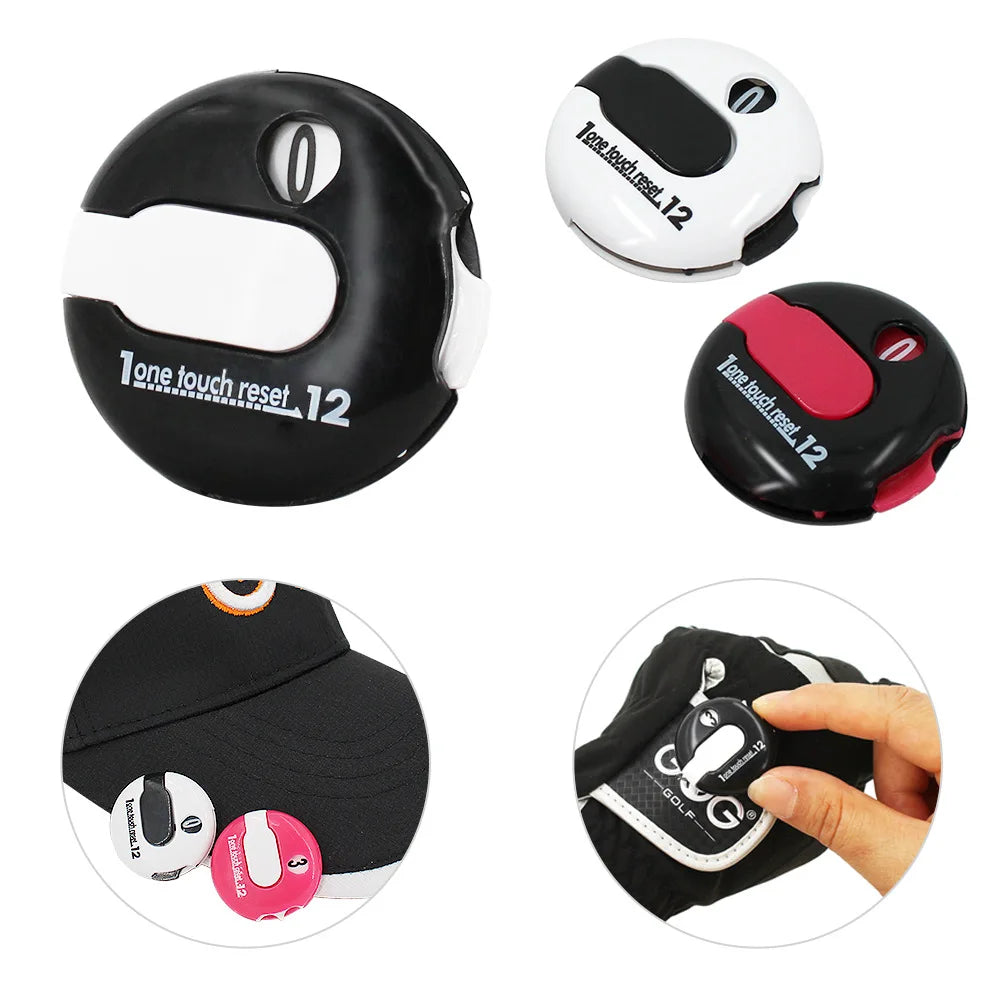 Golf Score Counter Portable Golf Stroke Counter with One Touch Reset Score Indicator Clip for Mini Golf Shot Outdoor Sports Golf