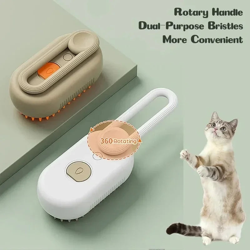 Steam Brush Scratcher for Cats Steam 3 in 1 Pet Brush Cat Steam Brush Comb Dog Brushes Electric Spray Cat Brushes Massage Comb
