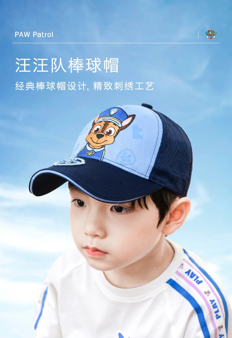 Genuine PAW Patrol Children's baseball Hats Cotton Cute Caps Headgear Chase Skye Print Party Kids Summer Hat Children Gift