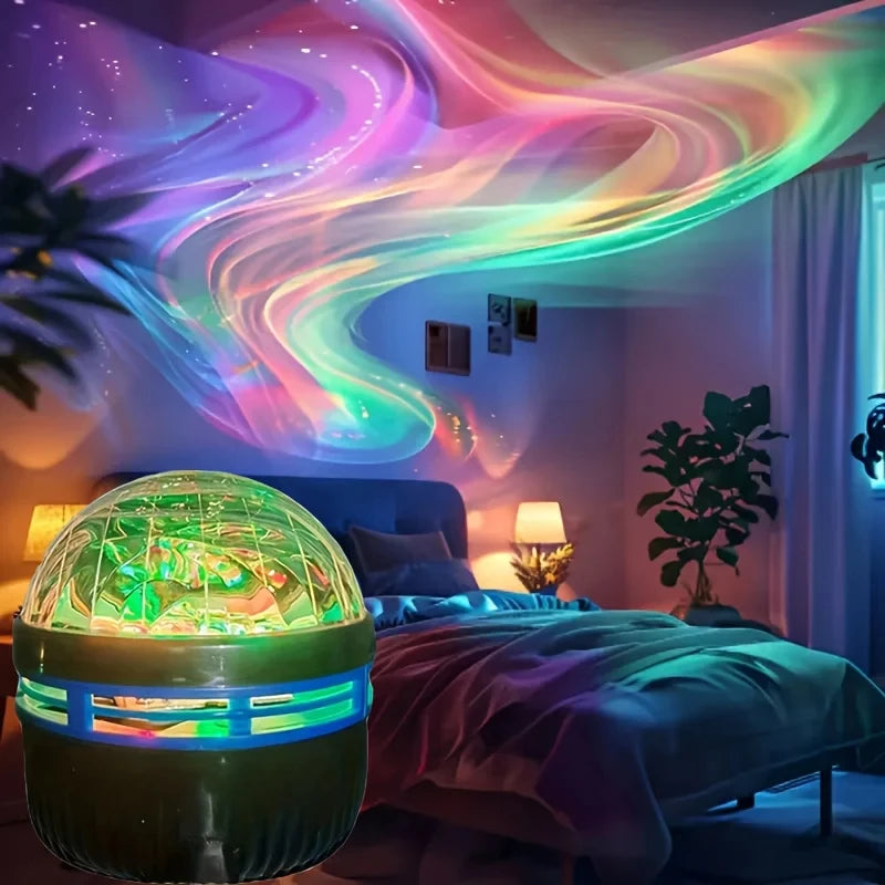 Northern Lights Projector LED Night Light Remote Starry Sky Light Starry Sky Light RGB 7Modes USB Plugin for Kids Room Party KTV
