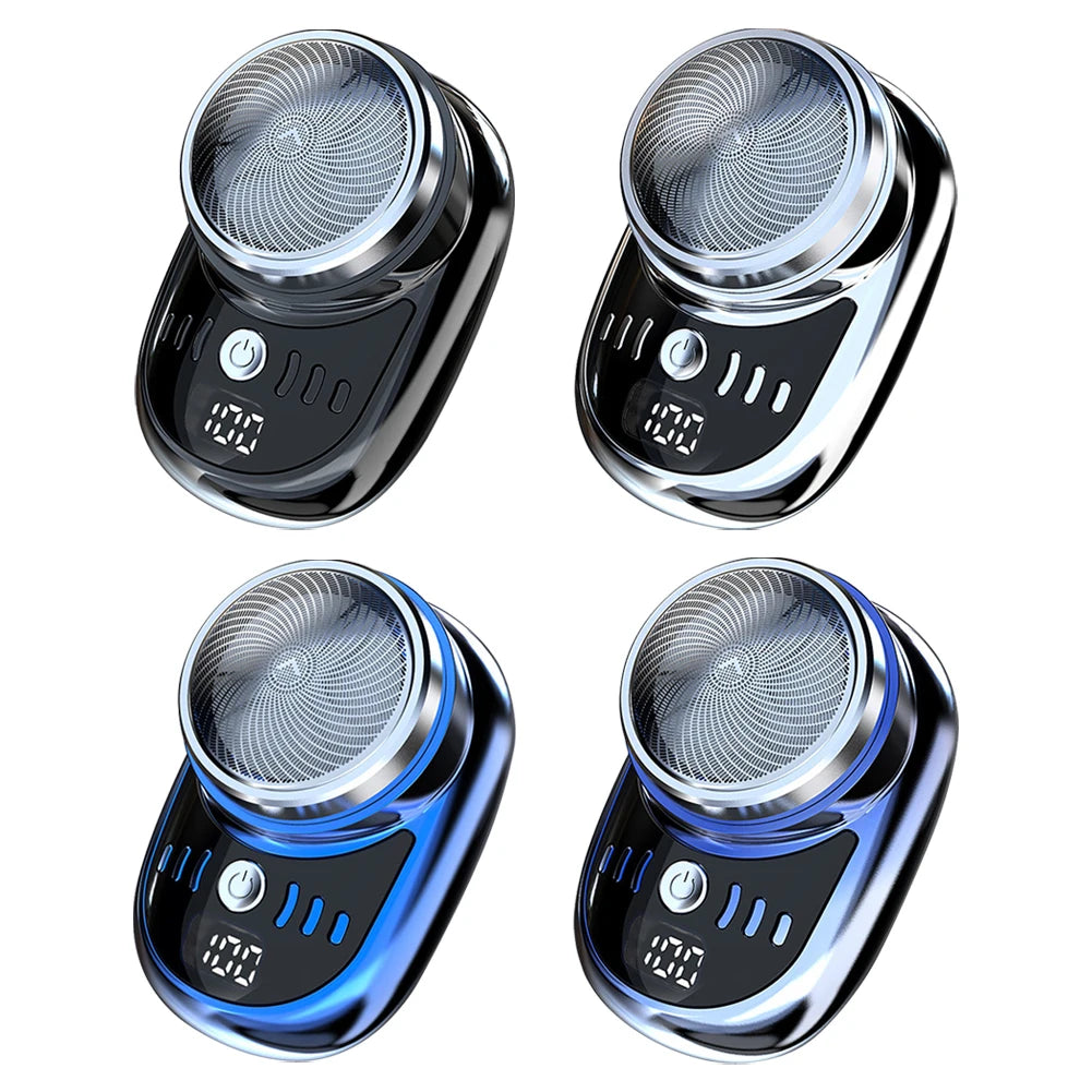 Mini Electric Shaver USB Charging Pocket Travel Razor Portable Wireless Detachable Shaver with Digital Display Beard Razor