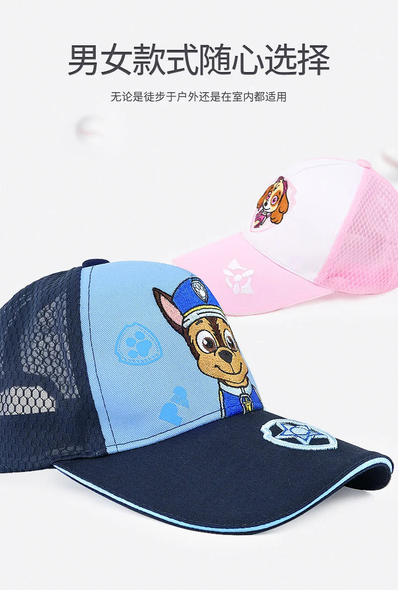 Genuine PAW Patrol Children's baseball Hats Cotton Cute Caps Headgear Chase Skye Print Party Kids Summer Hat Children Gift