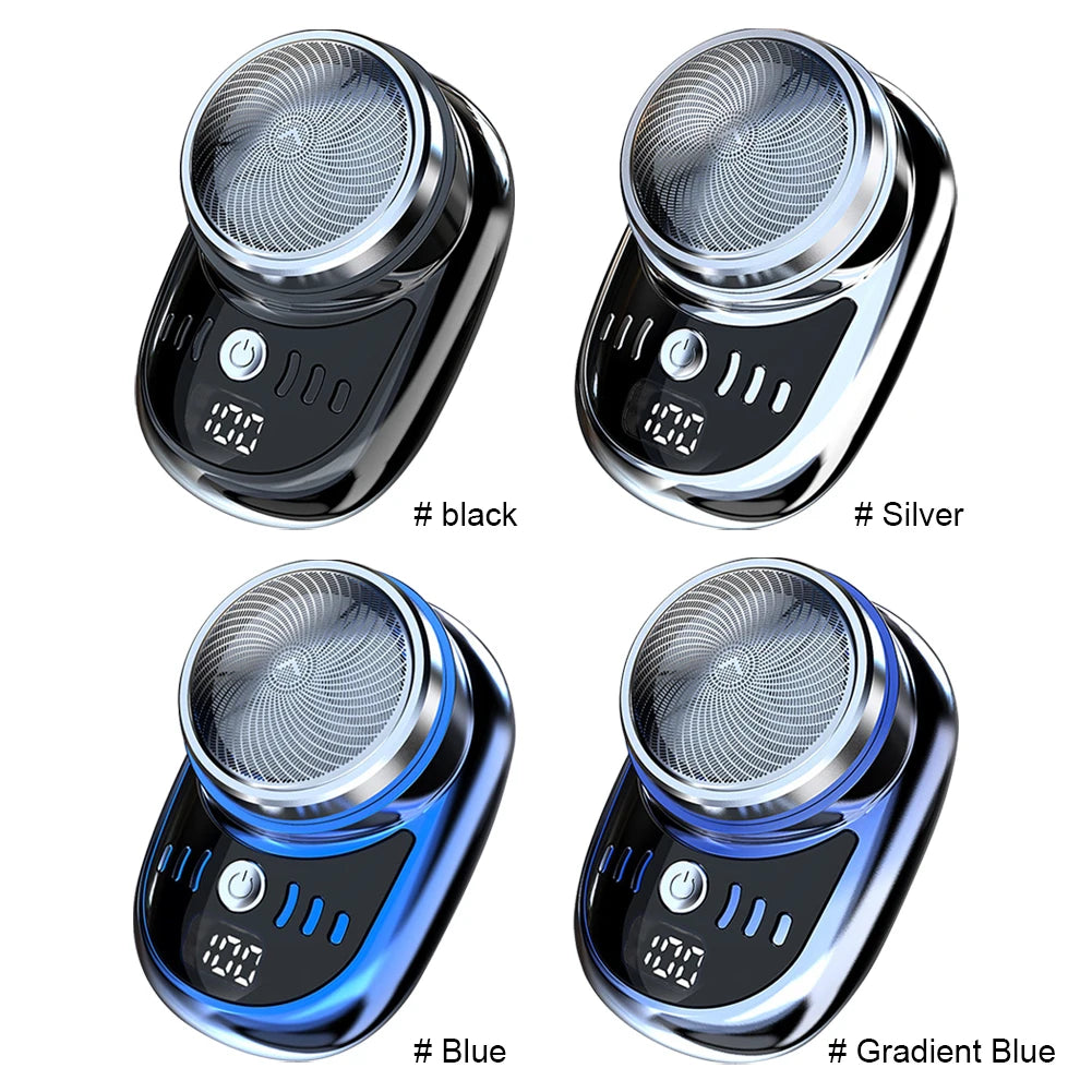 Mini Electric Shaver USB Charging Pocket Travel Razor Portable Wireless Detachable Shaver with Digital Display Beard Razor