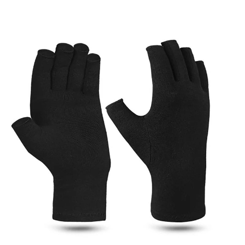 Relieve Hand Discomfort with 1pair Fingerless Compression Gloves