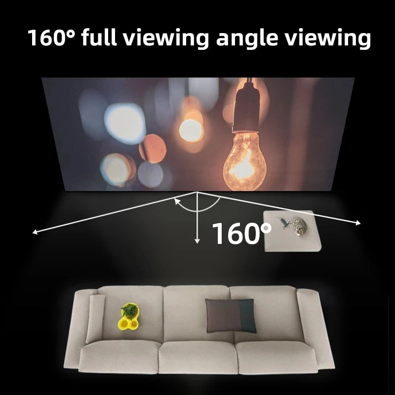Projector Screen 16:9 High Brightness Reflective Foldable White Grid Anti Light Curtain 100 120 133 150 Inch HD for Home Outdoor