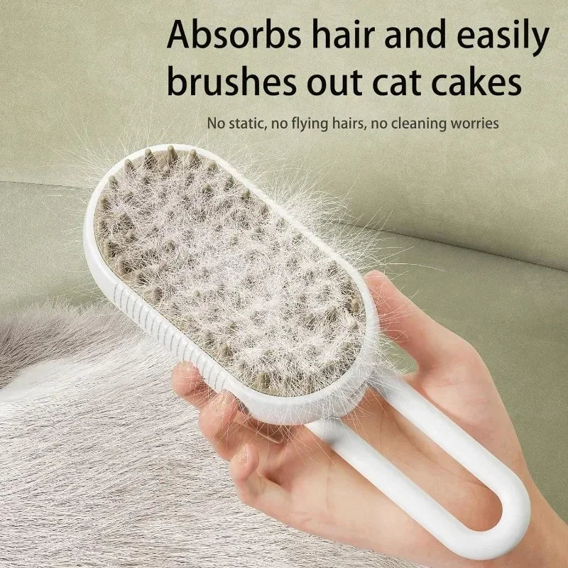 Steam Brush Scratcher for Cats Steam 3 in 1 Pet Brush Cat Steam Brush Comb Dog Brushes Electric Spray Cat Brushes Massage Comb