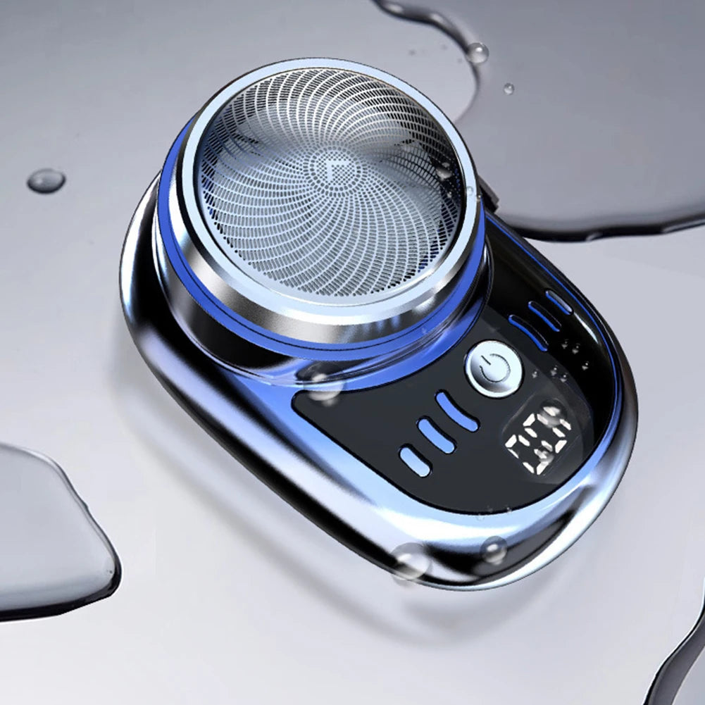 Mini Electric Shaver USB Charging Pocket Travel Razor Portable Wireless Detachable Shaver with Digital Display Beard Razor