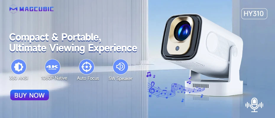 Magi cubic Projector HY300 Pro 4K Android 11 Dual Wifi6 260ANSI Allwinner H713 BT5.0 1080P 1280*720P Home Cinema Outdoor Projector