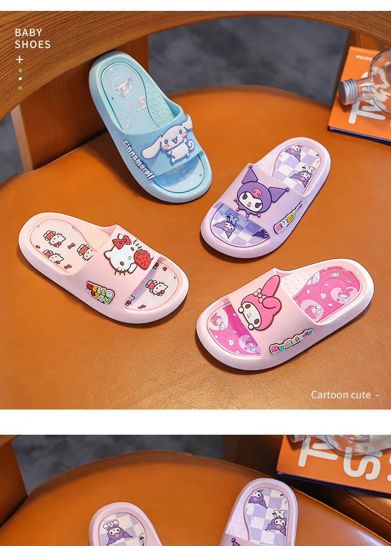 Children's slippers for summer, girls' indoor bathing, anti slip baby home, boys' straight drag