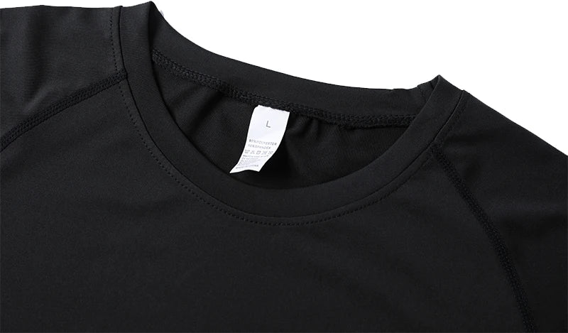 3 Pieces Fitness Suits Athletic Workout Compression Sets for Men Short Sleeve Rash Guard Undershirt Tops Leggings Pants Shorts