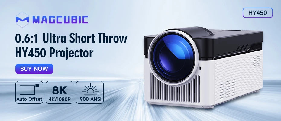 Magi cubic Projector HY300 Pro 4K Android 11 Dual Wifi6 260ANSI Allwinner H713 BT5.0 1080P 1280*720P Home Cinema Outdoor Projector