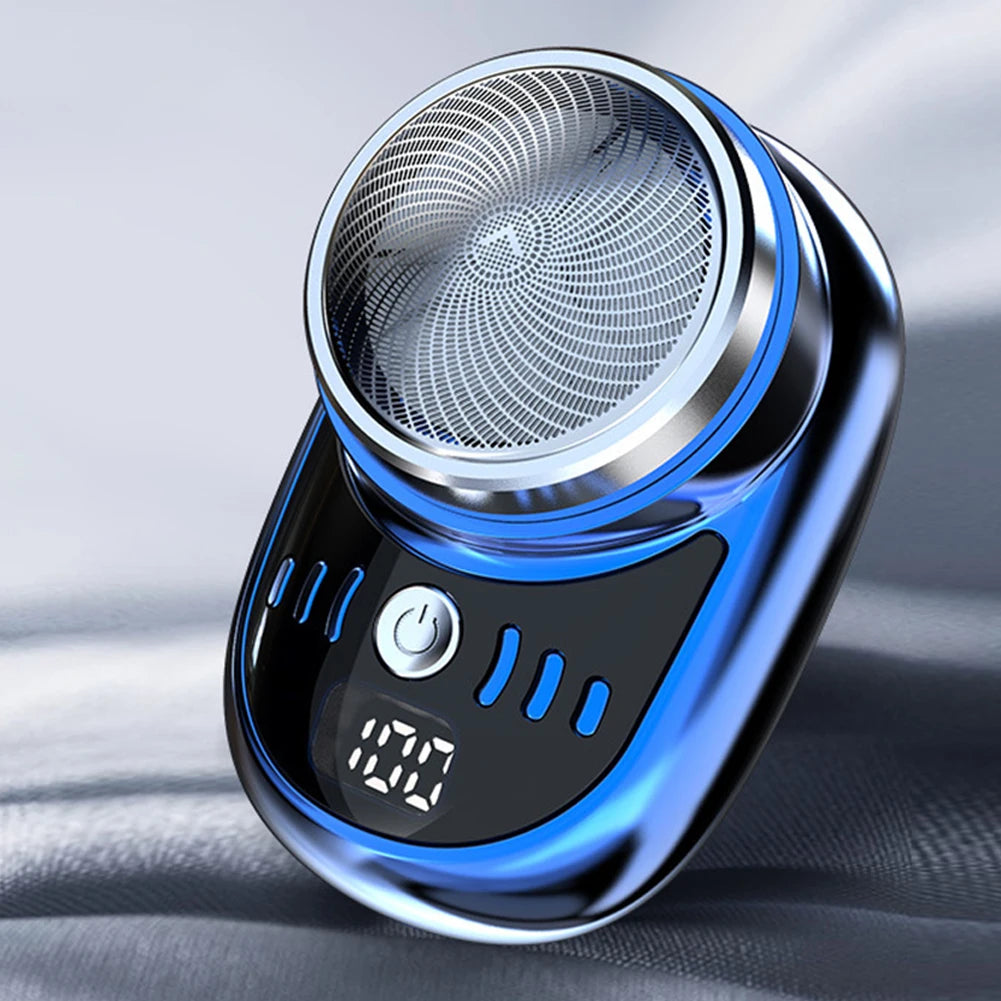 Mini Electric Shaver USB Charging Pocket Travel Razor Portable Wireless Detachable Shaver with Digital Display Beard Razor