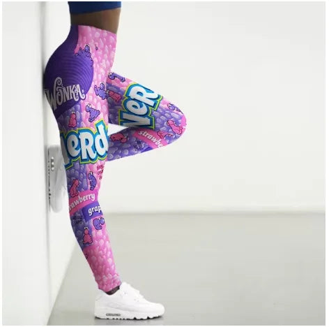 Sport Leggings For Women 3D Snacks Printed Tights Yoga Pants Gym Legging Streetwear Y2K Sexy Ladies Slim fit sports pants