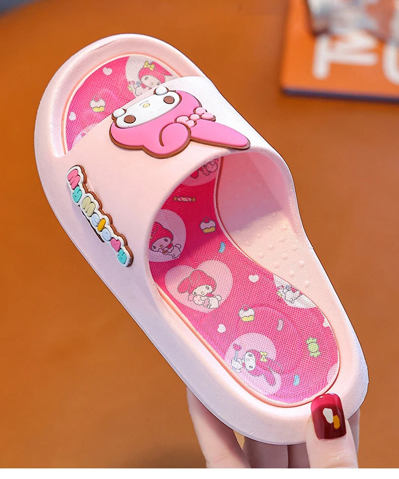 Children's slippers for summer, girls' indoor bathing, anti slip baby home, boys' straight drag