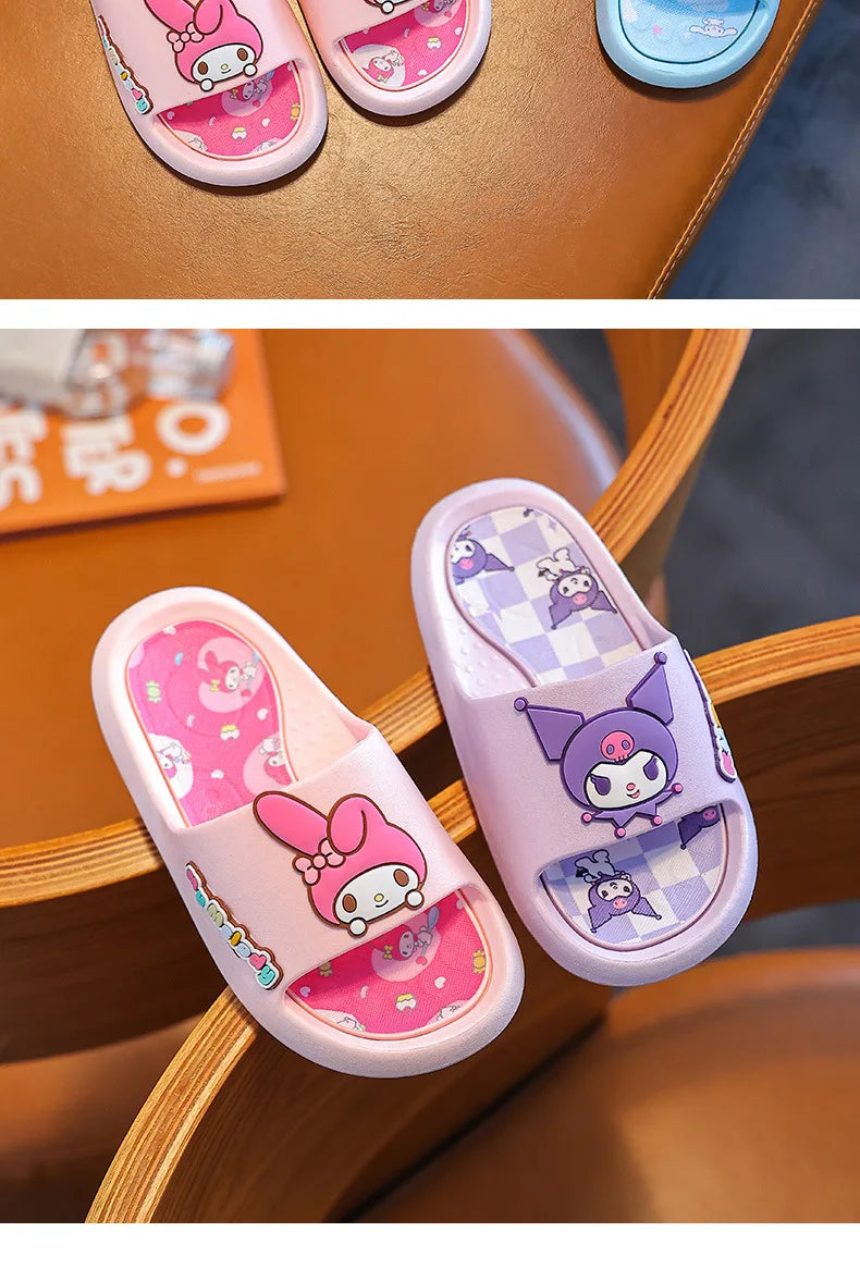 Children's slippers for summer, girls' indoor bathing, anti slip baby home, boys' straight drag