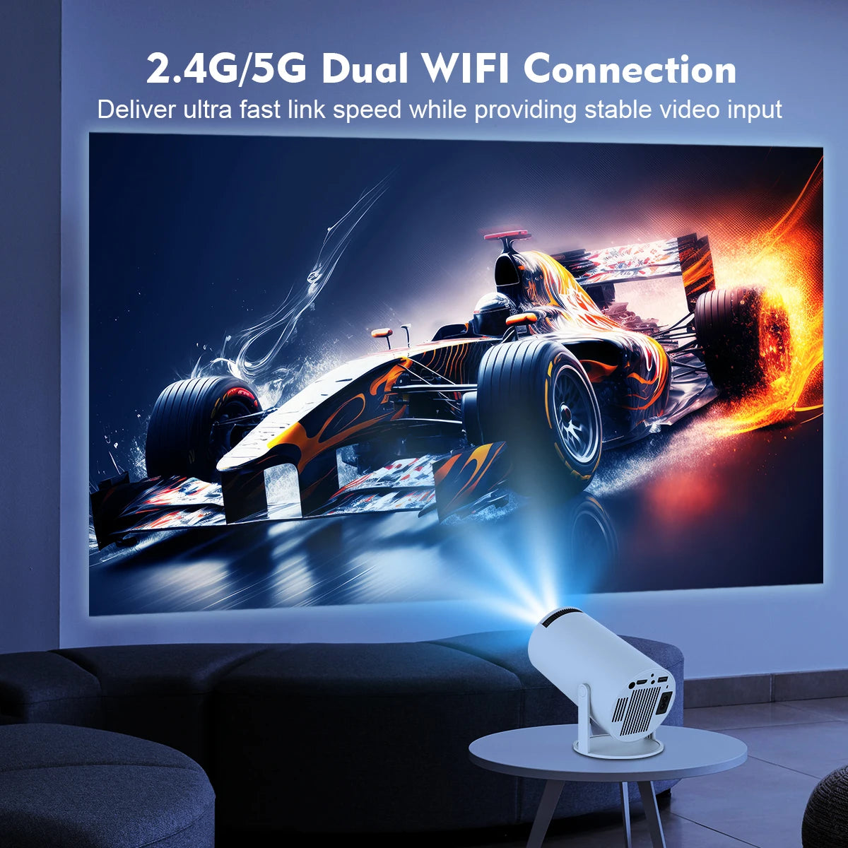 Magi cubic Projector HY300 Pro 4K Android 11 Dual Wifi6 260ANSI Allwinner H713 BT5.0 1080P 1280*720P Home Cinema Outdoor Projector