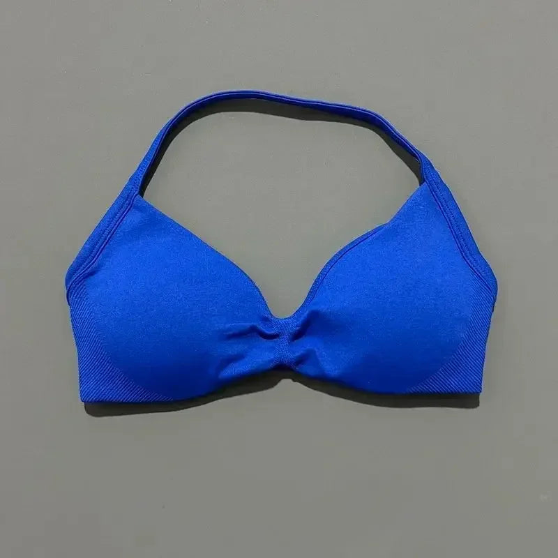 New Popular Women's Yoga Bra High Elastic Extinction Neck Printing Beautiful Back Sports Bra Sports Fitness Vest Multi-color