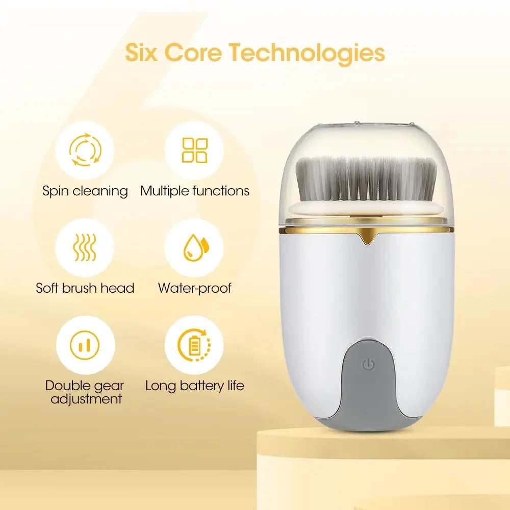 3 IN 1 Ultrasonic Facial Cleaner Pore Face Skin Care Massager Electric Face Cleansing Brush Blackhead Remover Facial Clean Brush