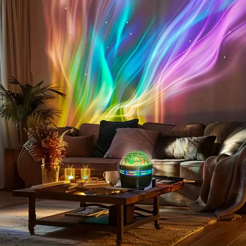 Northern Lights Projector LED Night Light Remote Starry Sky Light Starry Sky Light RGB 7Modes USB Plugin for Kids Room Party KTV