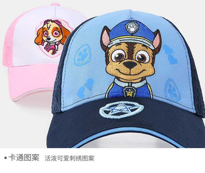 Genuine PAW Patrol Children's baseball Hats Cotton Cute Caps Headgear Chase Skye Print Party Kids Summer Hat Children Gift