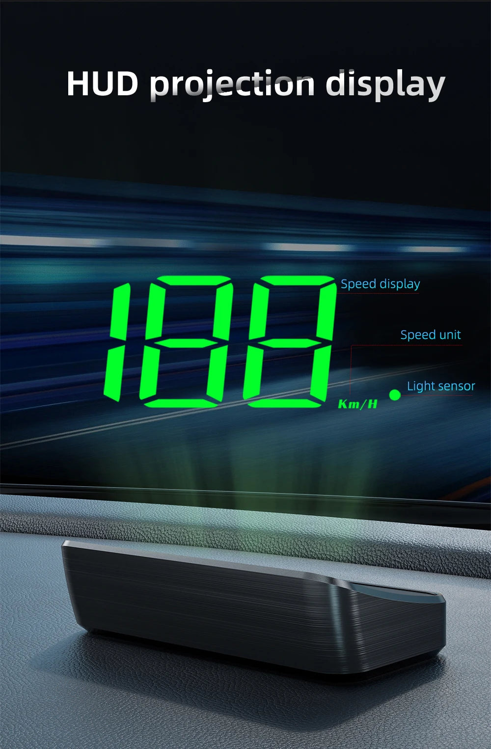 Car Head Up HD Display M2 GPS Speedometer Speed KMH Digital HUD Windshield Projector For All Cars Auto Electronics Accessories