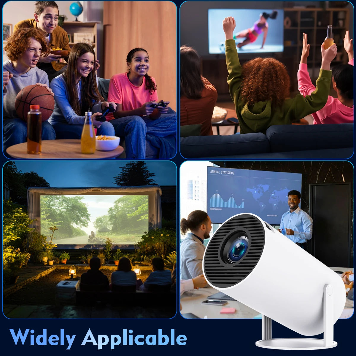 Magi cubic Projector HY300 Pro 4K Android 11 Dual Wifi6 260ANSI Allwinner H713 BT5.0 1080P 1280*720P Home Cinema Outdoor Projector