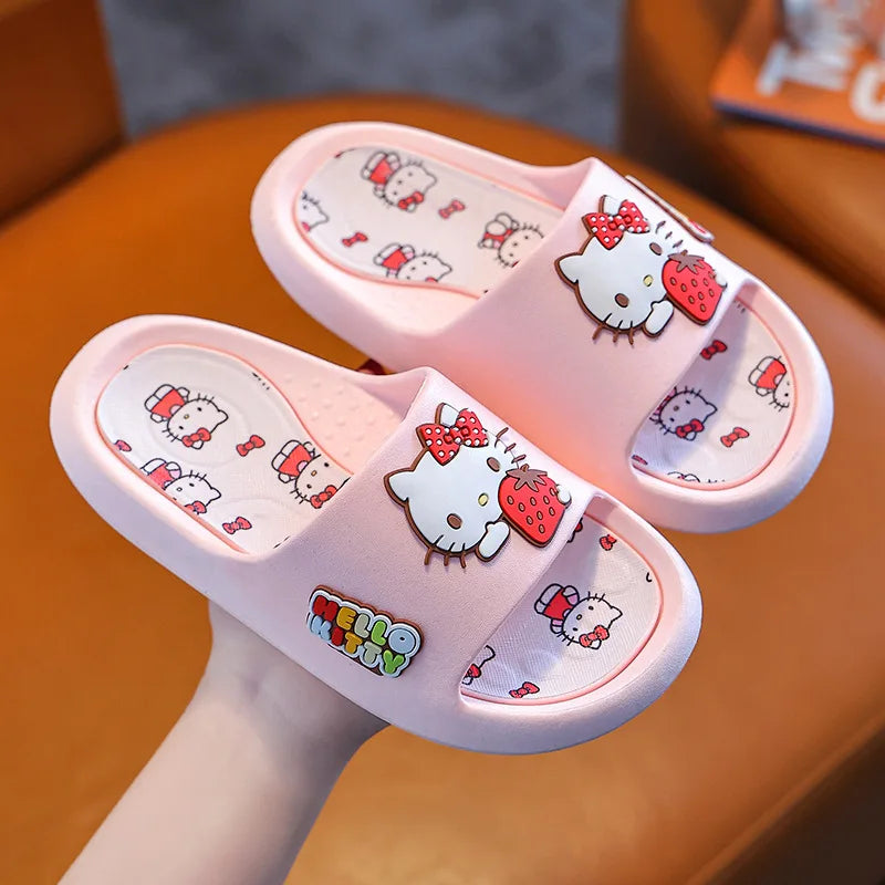 Children's slippers for summer, girls' indoor bathing, anti slip baby home, boys' straight drag
