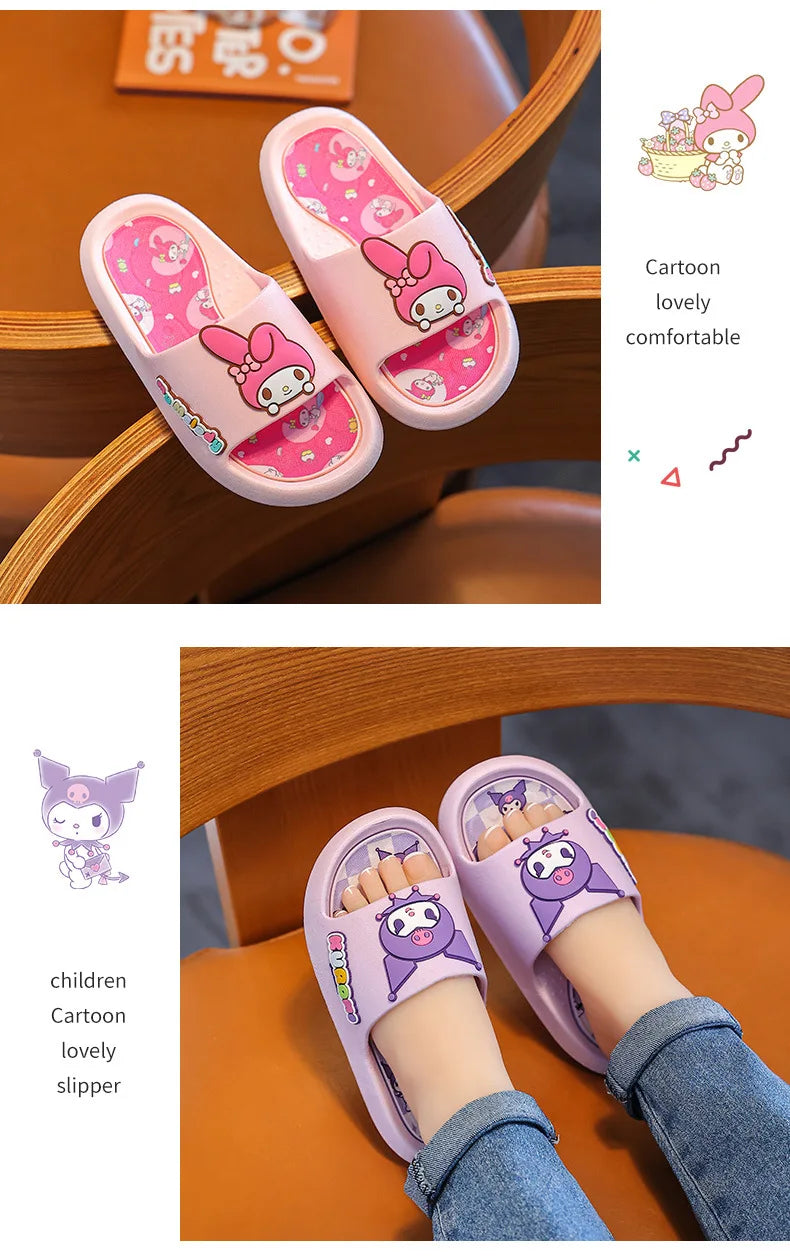 Children's slippers for summer, girls' indoor bathing, anti slip baby home, boys' straight drag