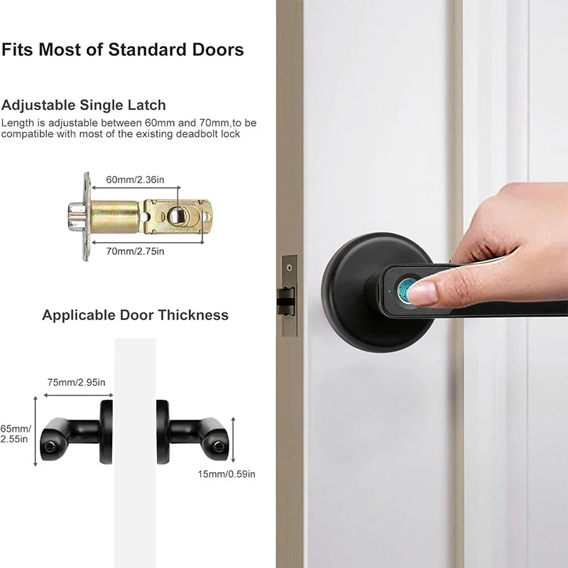 CIEPOJIT Electronic lock Smart Lock Fingerprint Lock unlock handle smart lock Smart Fingerprint Door Lock Keyless Entry