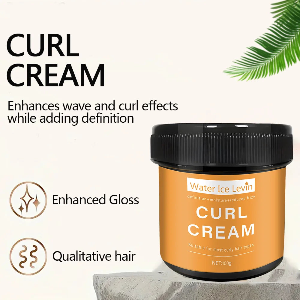 100g Curl Cream Hair Mask 1 minute quick repair damaged curly hair soft and smooth shiny straight deep moisturizing hair care