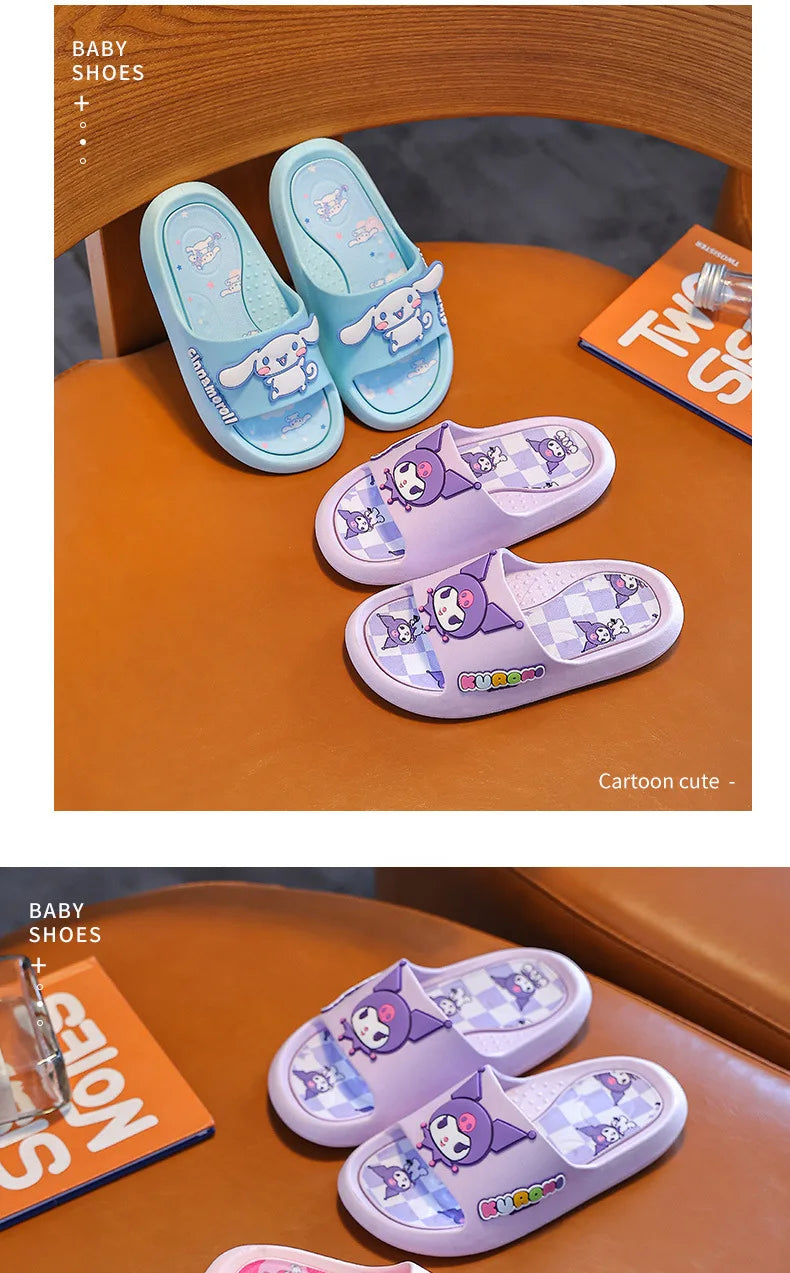 Children's slippers for summer, girls' indoor bathing, anti slip baby home, boys' straight drag