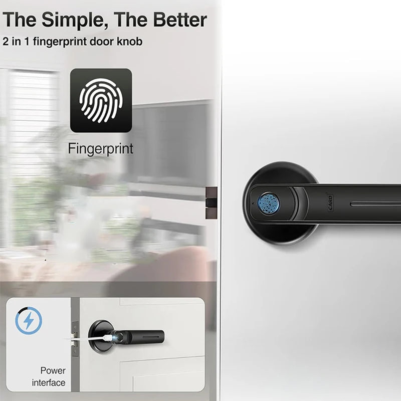 CIEPOJIT Electronic lock Smart Lock Fingerprint Lock unlock handle smart lock Smart Fingerprint Door Lock Keyless Entry