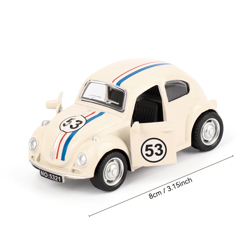 1:36 Bus Transporter Van Gulf Blue Alloy Diecast Model for Volkswagen T1 Samba Toy