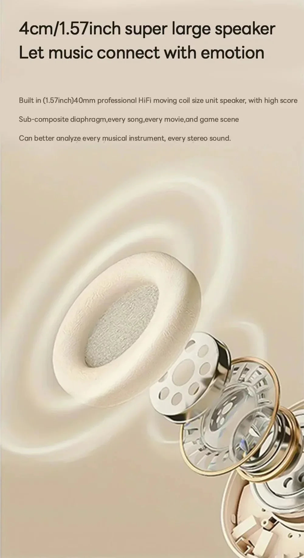 NEW Fashion Wireless Bluetooth Headphones Over Ear HIFI Stereo Headsets True Sports With Earphones TF/AUX Music Player with Mic
