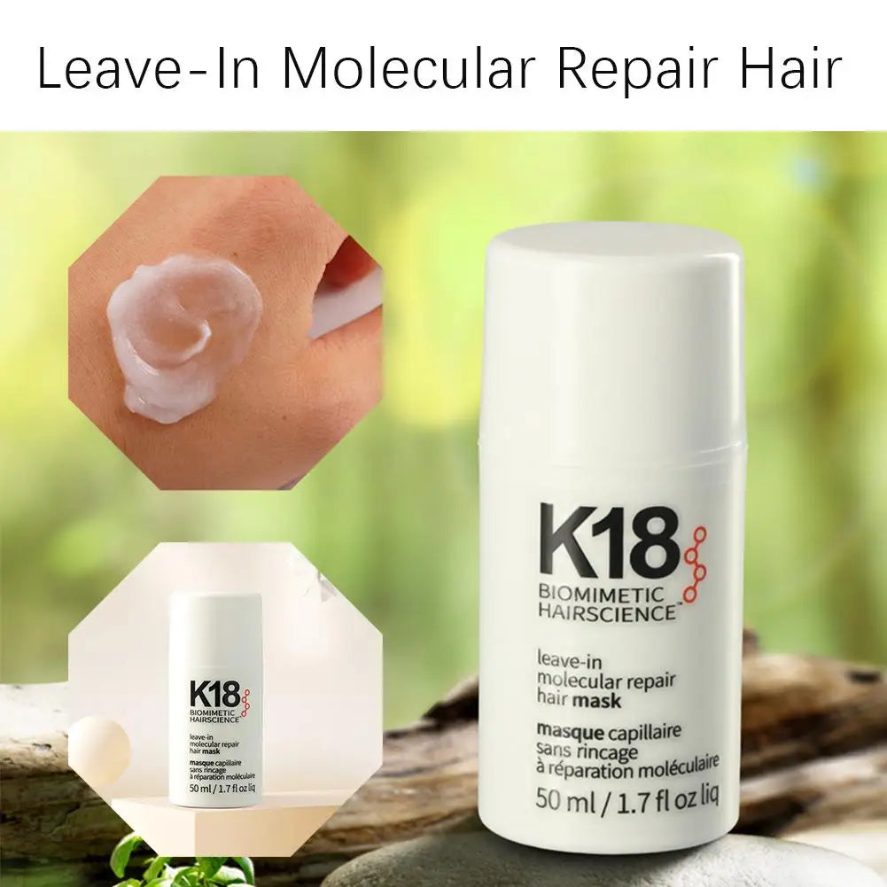 Leave-In K18 Hair Mask Molecular Repair Conditioner Deep Restores Damaged Hair Keratin Treatment For Hair And Scalp Hair Care