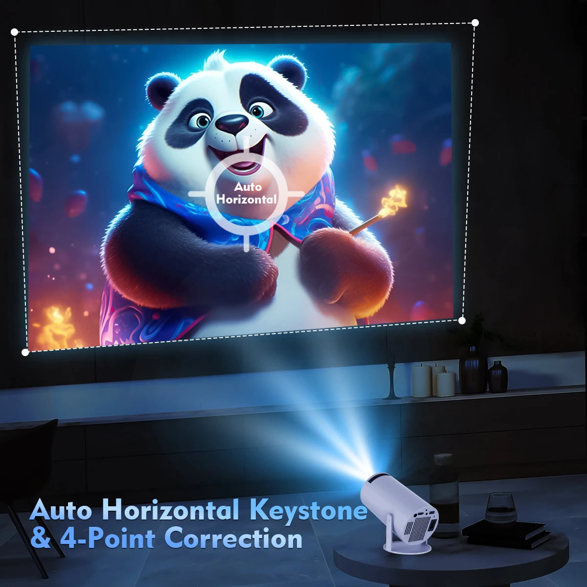 Magi cubic Projector HY300 Pro 4K Android 11 Dual Wifi6 260ANSI Allwinner H713 BT5.0 1080P 1280*720P Home Cinema Outdoor Projector