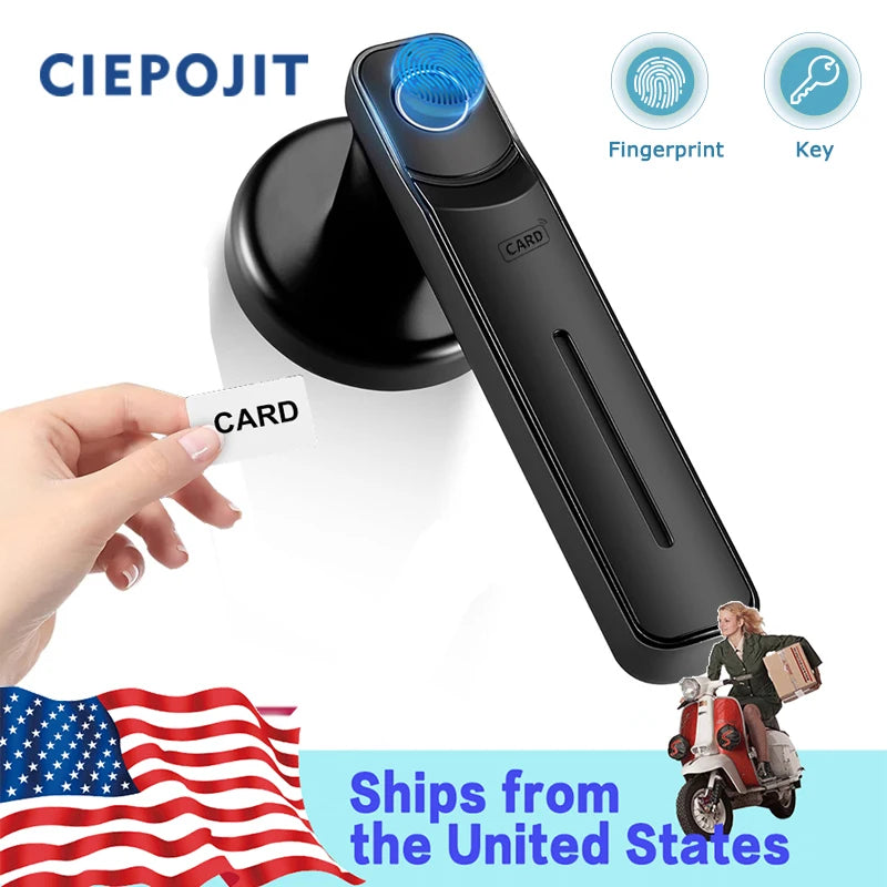 CIEPOJIT Electronic lock Smart Lock Fingerprint Lock unlock handle smart lock Smart Fingerprint Door Lock Keyless Entry